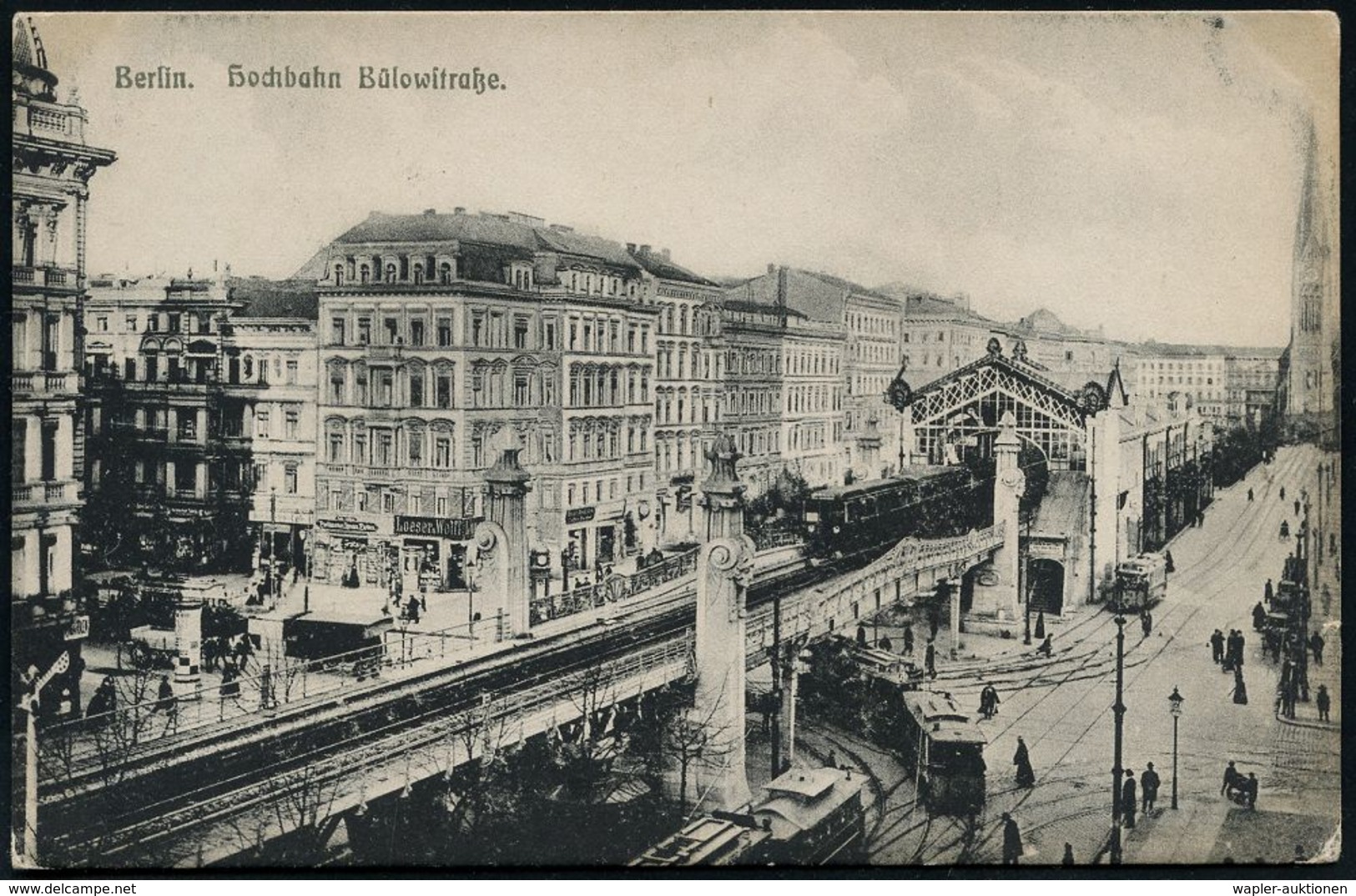 UNTERGRUNDBAHN /U-BAHN : Berlin-Schöneberg 1903/12 U-Bahnhof Bülowstraße. 5 Verschiedene S/w.-Foto-Ak. , Teils Gebr., Te - Eisenbahnen