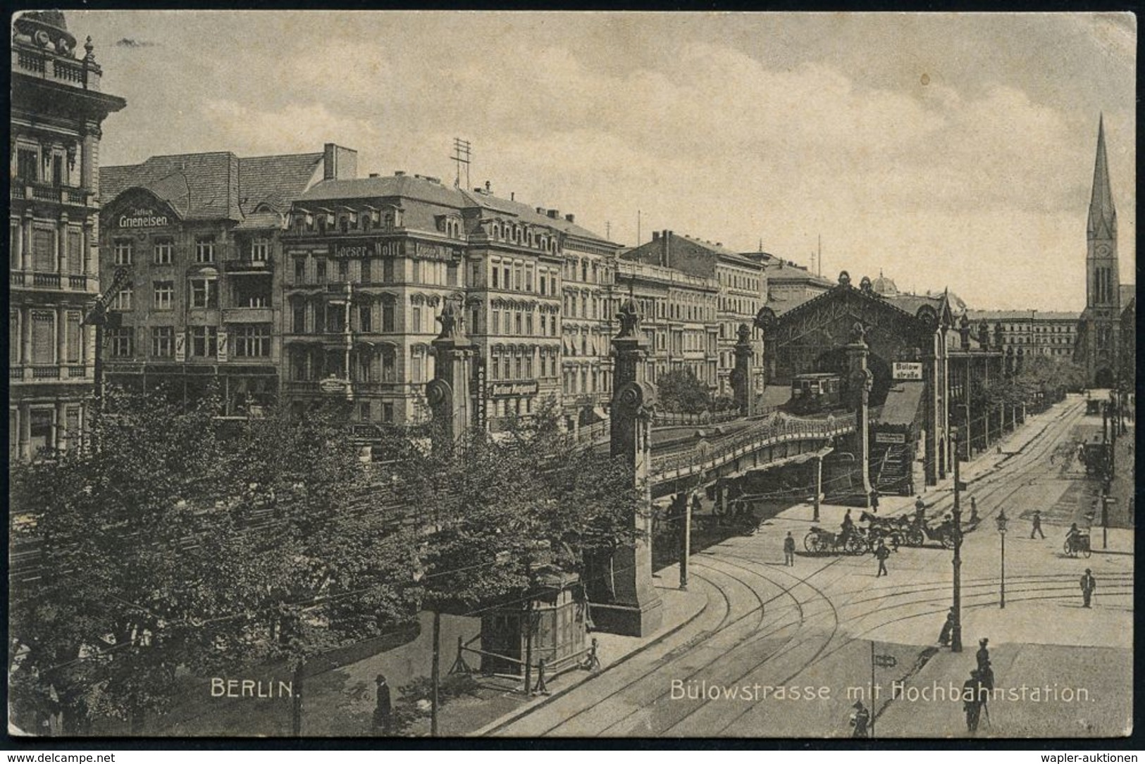 UNTERGRUNDBAHN /U-BAHN : Berlin-Schöneberg 1903/12 U-Bahnhof Bülowstraße. 5 Verschiedene S/w.-Foto-Ak. , Teils Gebr., Te - Eisenbahnen