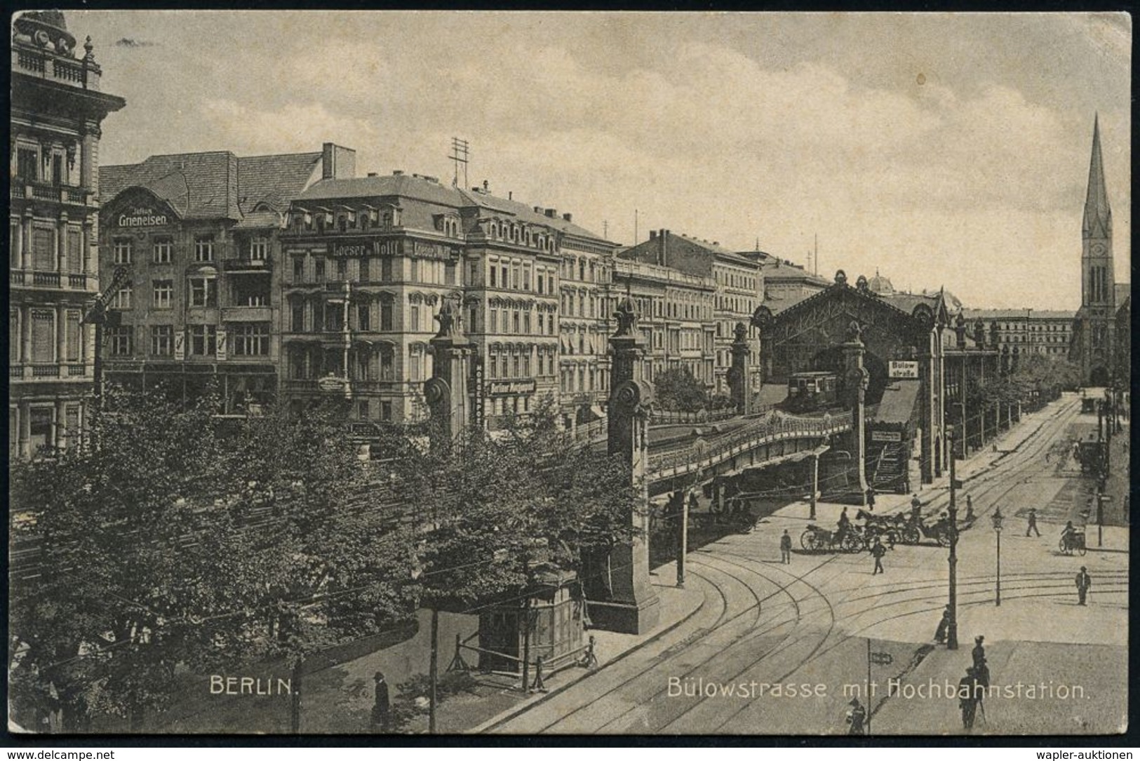 UNTERGRUNDBAHN /U-BAHN : Berlin-Schöneberg 1903/12 U-Bahnhof Bülowstraße. 5 Verschiedene S/w.-Foto-Ak. , Teils Gebr., Te - Trains