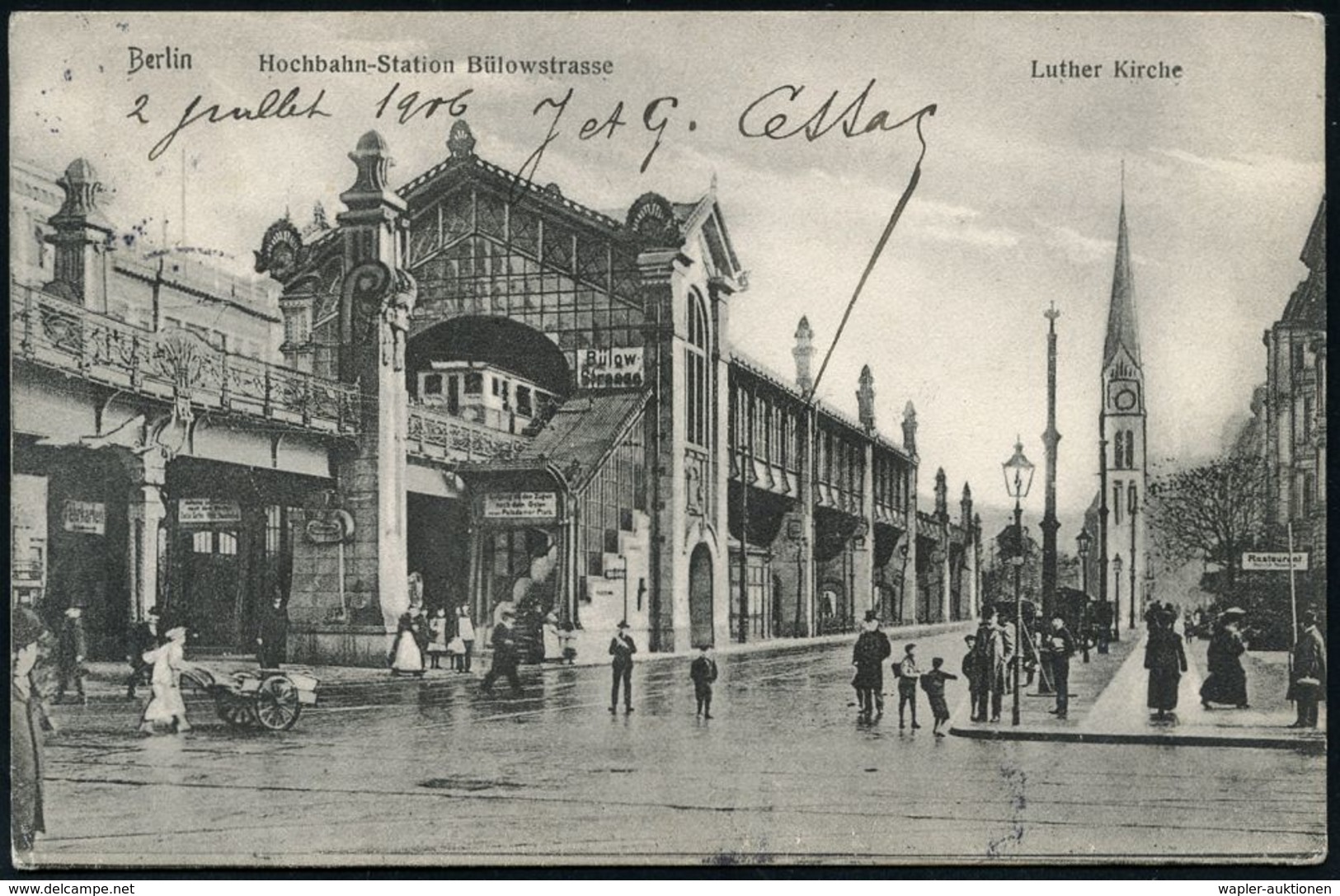 UNTERGRUNDBAHN /U-BAHN : Berlin-Schöneberg 1906/12 U-Bahnhof Bülowstraße, 6 Verschiedene S/w.- U. Color-Foto-Ak. , Teils - Treni