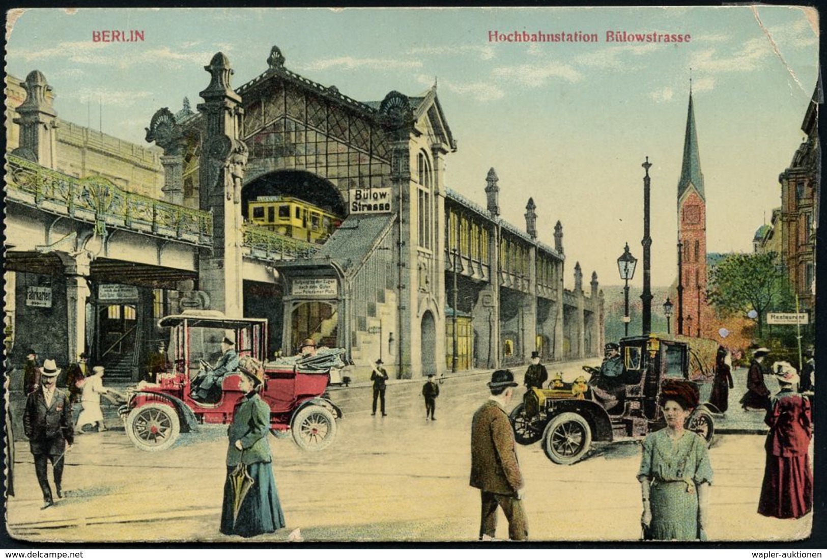 UNTERGRUNDBAHN /U-BAHN : Berlin-Schöneberg 1906/12 U-Bahnhof Bülowstraße, 6 Verschiedene S/w.- U. Color-Foto-Ak. , Teils - Trains