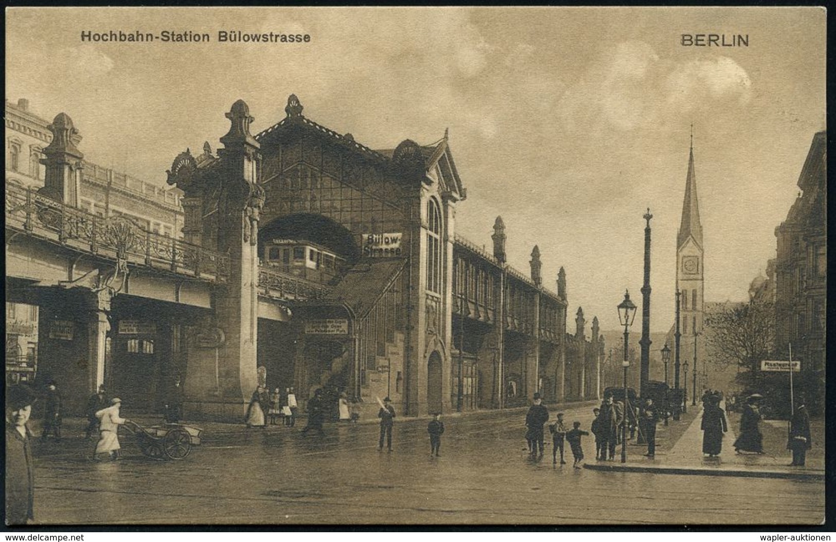 UNTERGRUNDBAHN /U-BAHN : Berlin-Schöneberg 1908/12 U-Bahnhof Bülowstraße, 6 Verschiedene S/w.- U. Color-Ak. , 1x Künstle - Treni