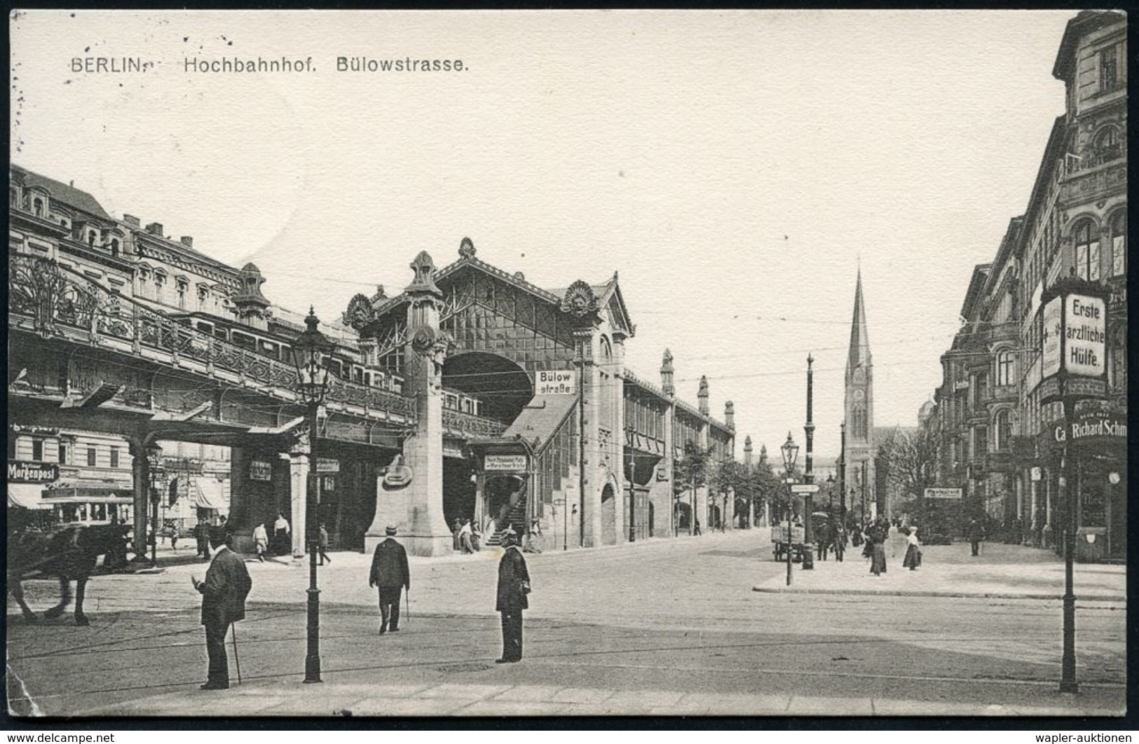 UNTERGRUNDBAHN /U-BAHN : Berlin-Schöneberg 1908/12 U-Bahnhof Bülowstraße, 6 Verschiedene S/w.- U. Color-Ak. , 1x Künstle - Treni