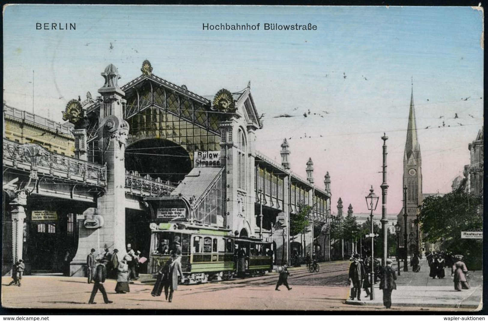 UNTERGRUNDBAHN /U-BAHN : Berlin-Schöneberg 1908/12 U-Bahnhof Bülowstraße, 6 Verschiedene S/w.- U. Color-Ak. , 1x Künstle - Eisenbahnen