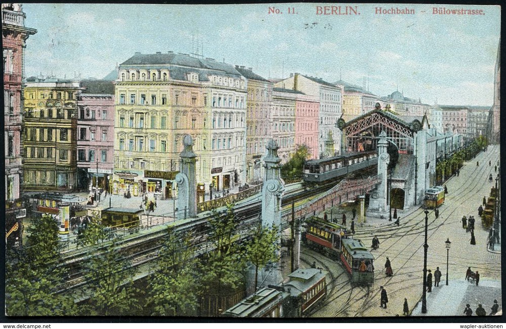 UNTERGRUNDBAHN /U-BAHN : Berlin-Schöneberg 1906/12 U-Bahnhof Bülowstraße, 5 Verschiedene Color-Foto-Ak., Meist Gebr. - Treni