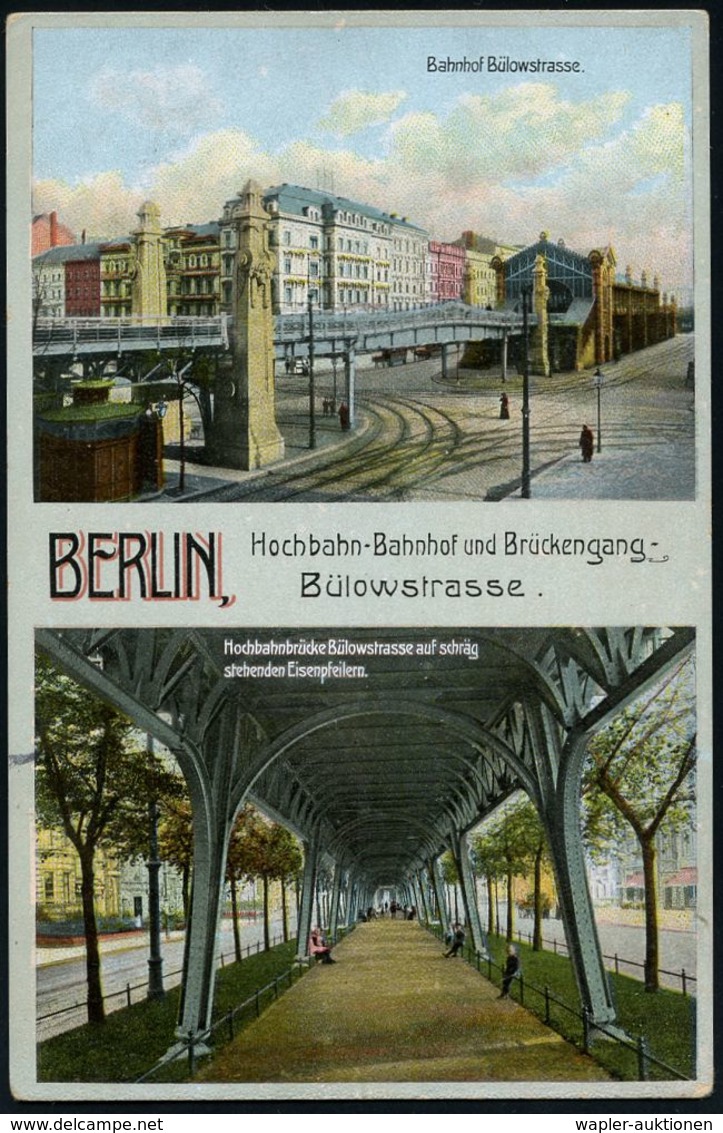 UNTERGRUNDBAHN /U-BAHN : Berlin-Schöneberg 1909/24 U-Bahnhof Bülowstraße, 6 Verschiedene Color-Foto-Ak., , Teils Gebr.,  - Eisenbahnen