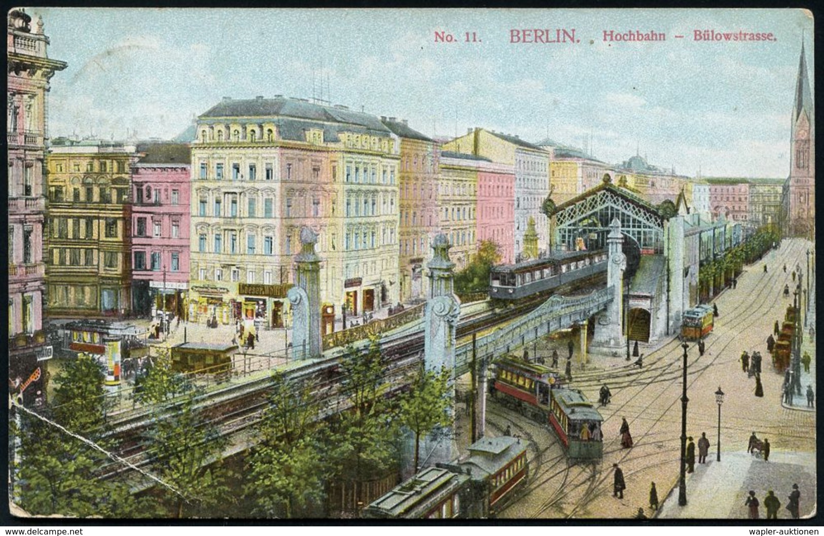UNTERGRUNDBAHN /U-BAHN : Berlin-Schöneberg 1909/24 U-Bahnhof Bülowstraße, 6 Verschiedene Color-Foto-Ak., , Teils Gebr.,  - Treni