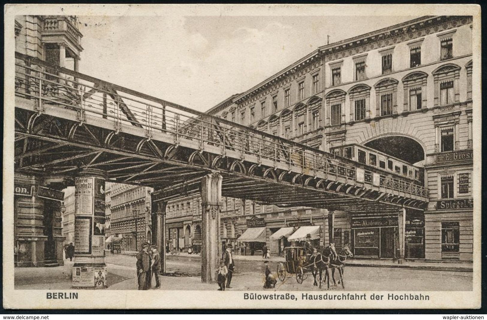UNTERGRUNDBAHN /U-BAHN : Berlin-Schöneberg 1907/27 U-Bahn-Durchfahrt Durch Das Wohnhaus Bülowstr.70, 6 Verschiedene S/w. - Trains