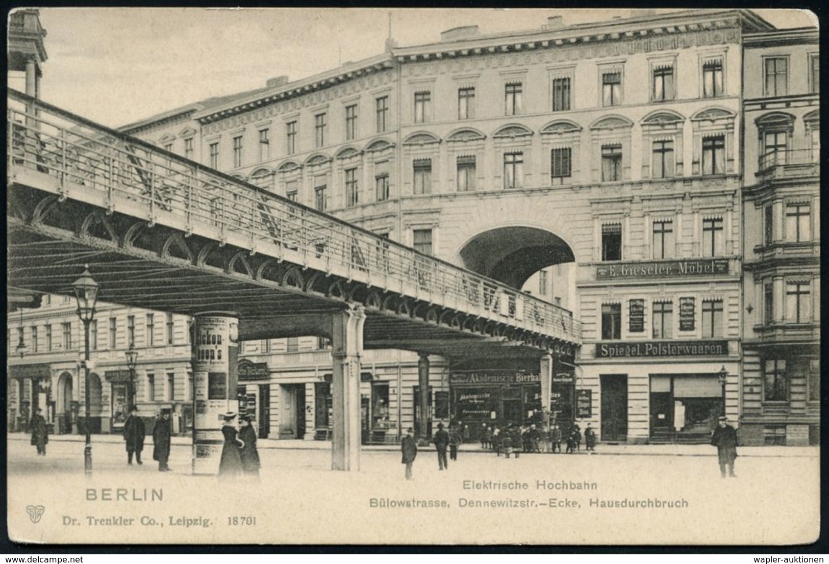 UNTERGRUNDBAHN /U-BAHN : Berlin-Schöneberg 1907/27 U-Bahn-Durchfahrt Durch Das Wohnhaus Bülowstr.70, 6 Verschiedene S/w. - Eisenbahnen