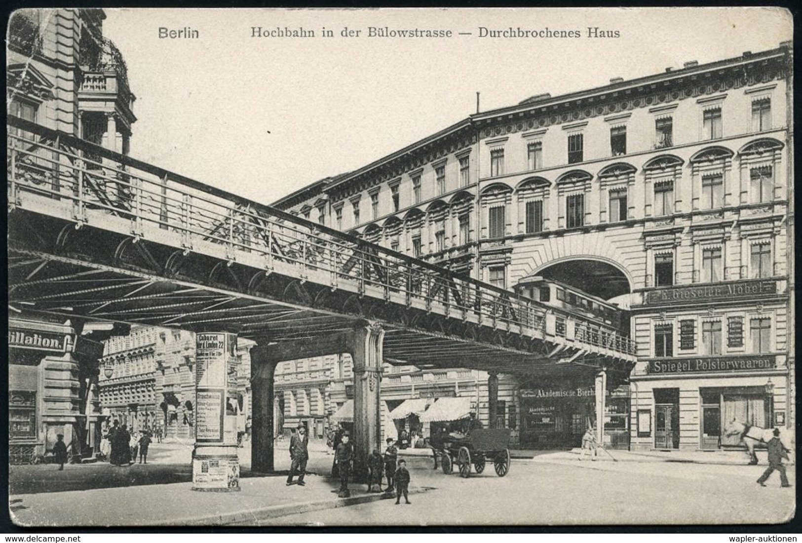 UNTERGRUNDBAHN /U-BAHN : Berlin-Schöneberg 1907/27 U-Bahn-Durchfahrt Durch Das Wohnhaus Bülowstr.70, 6 Verschiedene S/w. - Treni
