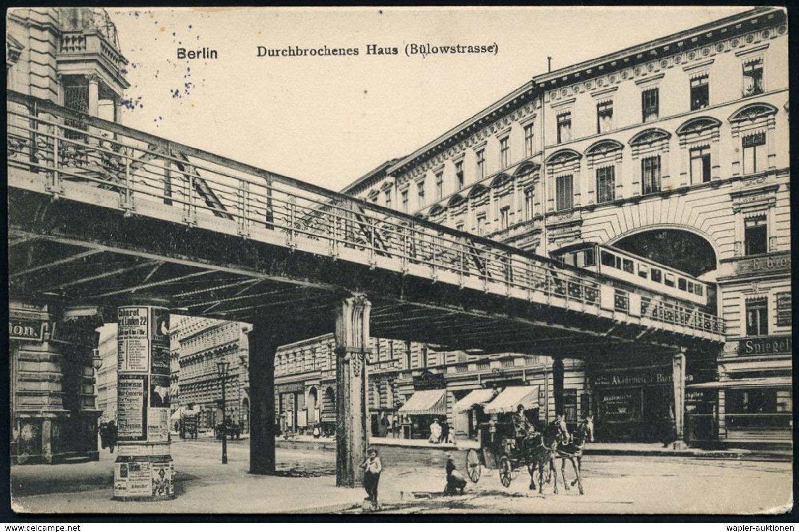 UNTERGRUNDBAHN /U-BAHN : Berlin-Schöneberg 1907/27 U-Bahn-Durchfahrt Durch Das Wohnhaus Bülowstr.70, 6 Verschiedene S/w. - Treni