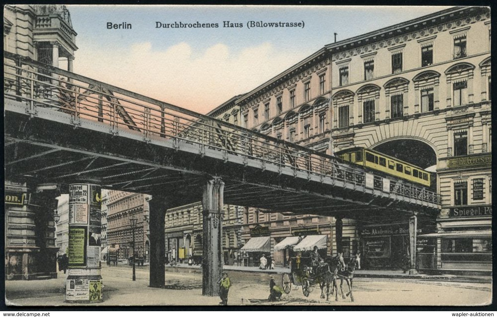 UNTERGRUNDBAHN /U-BAHN : Berlin-Schöneberg 1907/27 U-Bahn-Durchfahrt Durch Das Wohnhaus Bülowstr.70, 6 Verschiedene S/w. - Treni