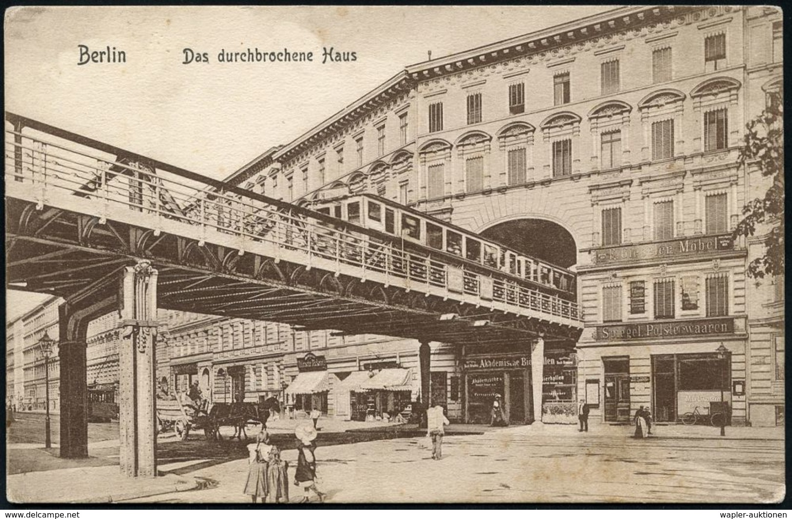 UNTERGRUNDBAHN /U-BAHN : Berlin-Schöneberg 1907/27 U-Bahn-Durchfahrt Durch Das Wohnhaus Bülowstr.70, 6 Verschiedene S/w. - Eisenbahnen