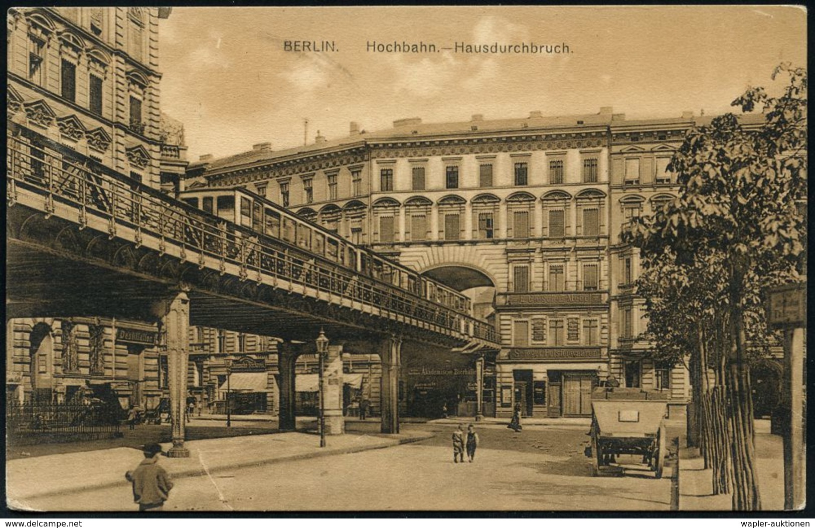 UNTERGRUNDBAHN /U-BAHN : Berlin-Schöneberg 1910/12 U-Bahn-Durchfahrt Durch Das Wohnhaus Bülowstr.70, 5 Verschiedene S/w. - Eisenbahnen