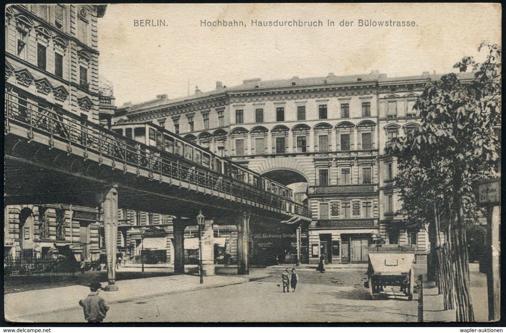 UNTERGRUNDBAHN /U-BAHN : Berlin-Schöneberg 1910/12 U-Bahn-Durchfahrt Durch Das Wohnhaus Bülowstr.70, 5 Verschiedene S/w. - Eisenbahnen