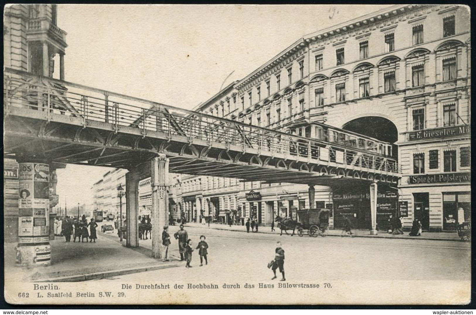 UNTERGRUNDBAHN /U-BAHN : Berlin-Schöneberg 1910/12 U-Bahn-Durchfahrt Durch Das Wohnhaus Bülowstr.70, 5 Verschiedene S/w. - Trains
