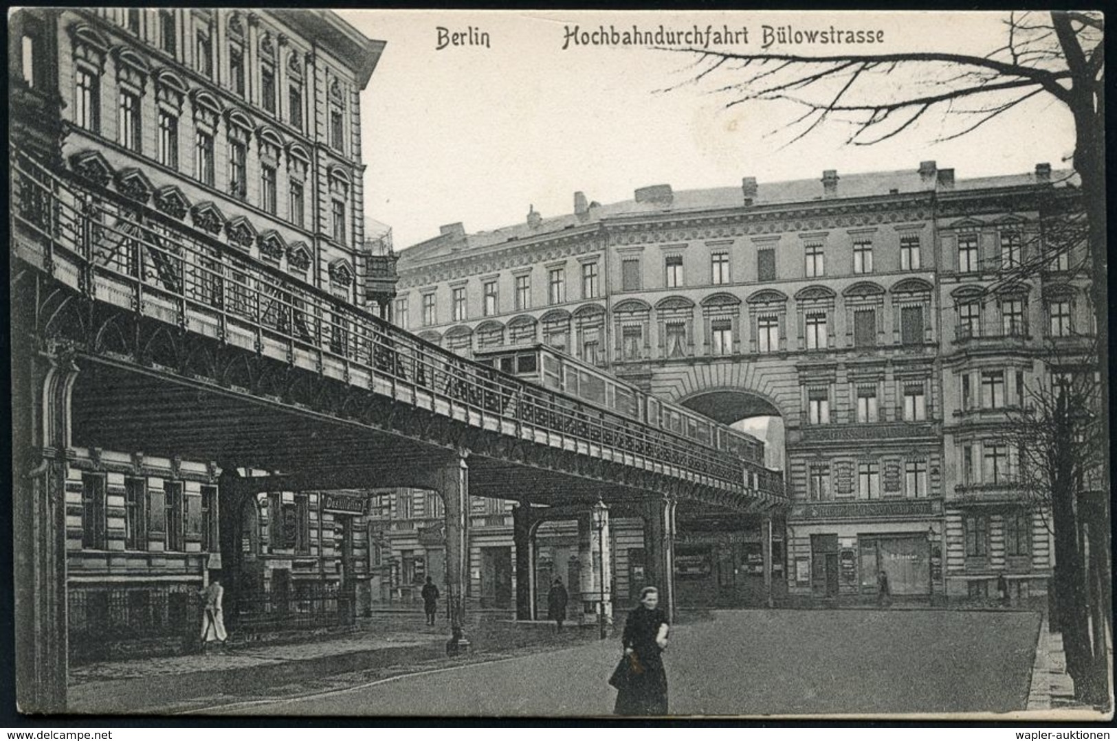 UNTERGRUNDBAHN /U-BAHN : Berlin-Schöneberg 1910/12 U-Bahn-Durchfahrt Durch Das Wohnhaus Bülowstr.70, 5 Verschiedene S/w. - Eisenbahnen