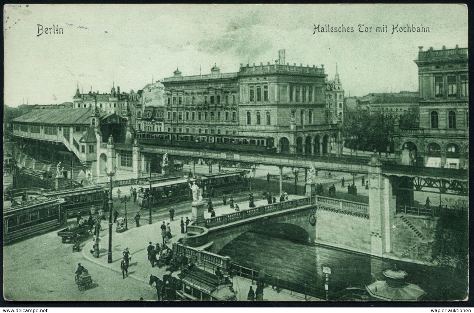 UNTERGRUNDBAHN /U-BAHN : Berlin-Kreuzberg 1902/14 U-Bahnhof Hallesches Tor, 8 Verschiedene S/w.-Foto-Ak. , Meist Gebr.,  - Trains