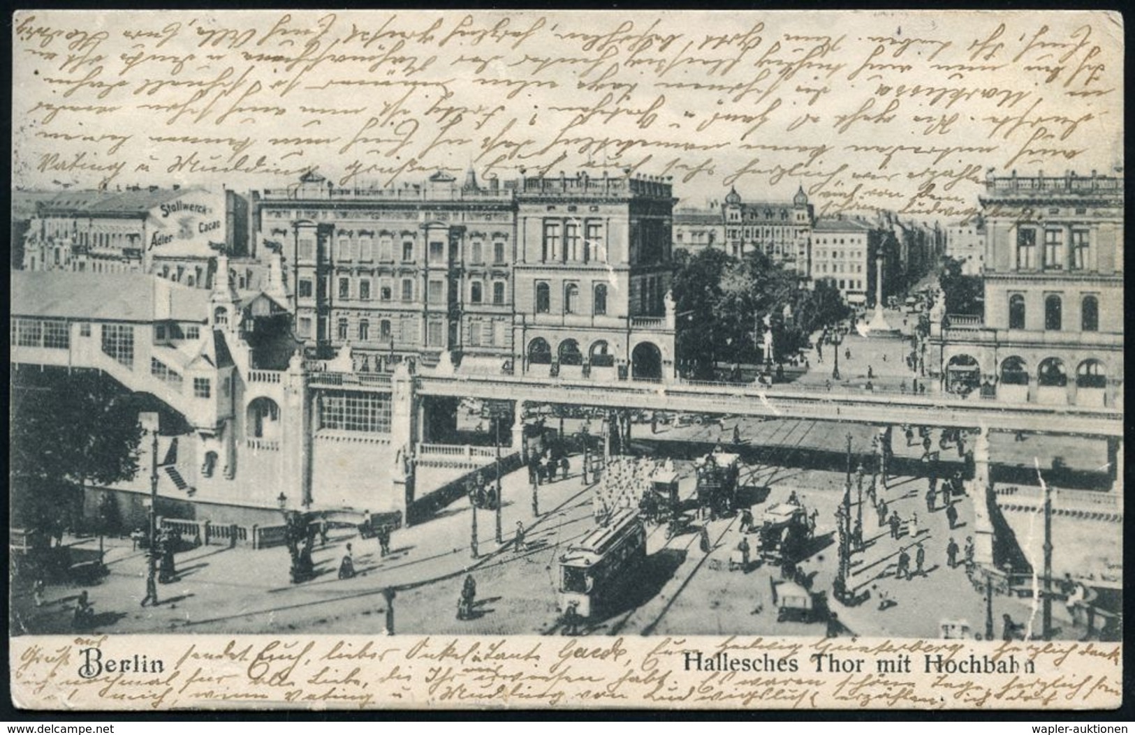 UNTERGRUNDBAHN /U-BAHN : Berlin-Kreuzberg 1902/14 U-Bahnhof Hallesches Tor, 8 Verschiedene S/w.-Foto-Ak. , Meist Gebr.,  - Eisenbahnen