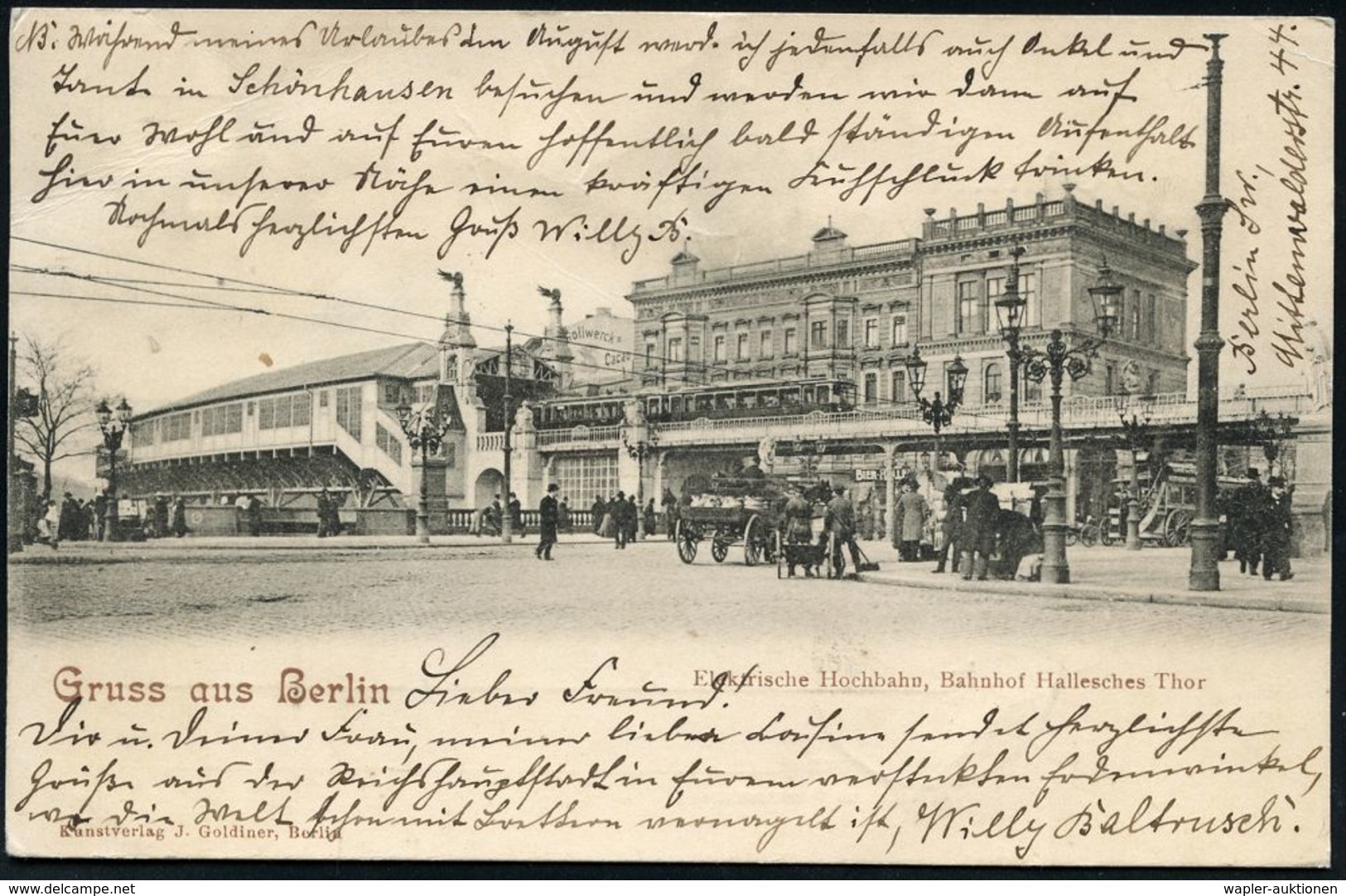 UNTERGRUNDBAHN /U-BAHN : Berlin-Kreuzberg 1902/14 U-Bahnhof Hallesches Tor, 8 Verschiedene S/w.-Foto-Ak. , Meist Gebr.,  - Trains