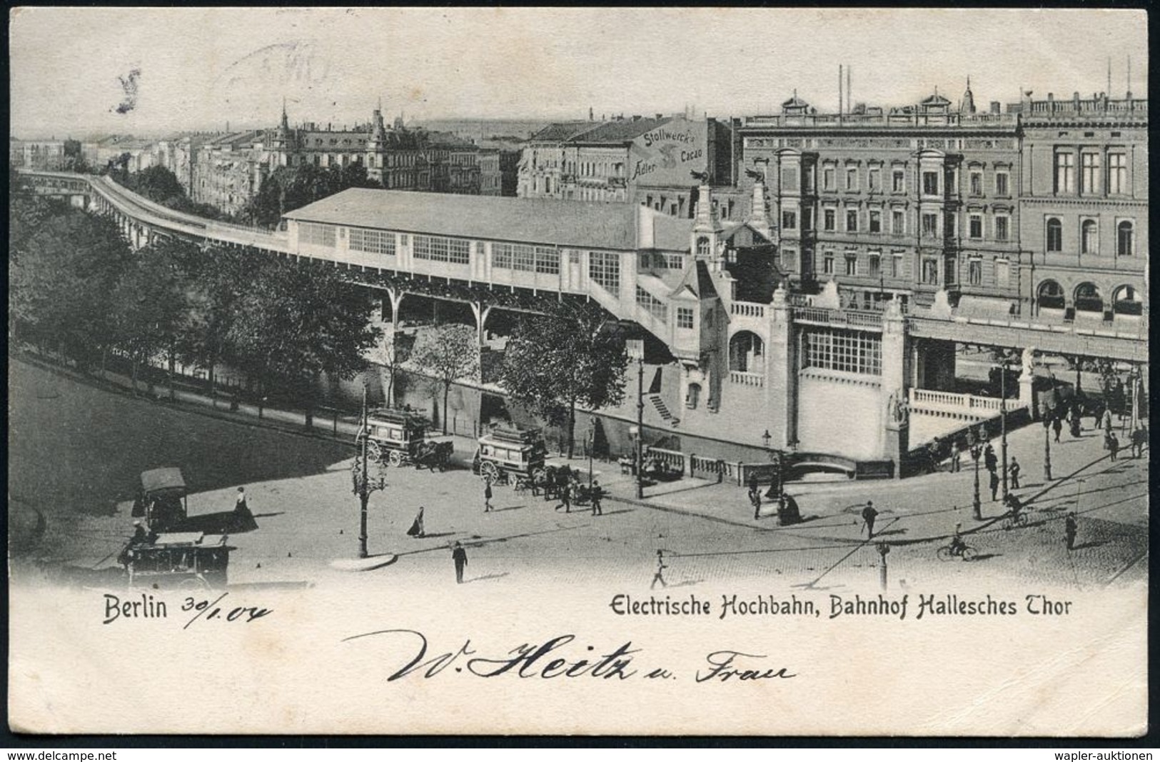 UNTERGRUNDBAHN /U-BAHN : Berlin-Kreuzberg 1902/07 U-Bahnhof Hallesches Tor, 6 Verschiedene S/w.-Foto-Ak. , Alle Gebr. - Eisenbahnen