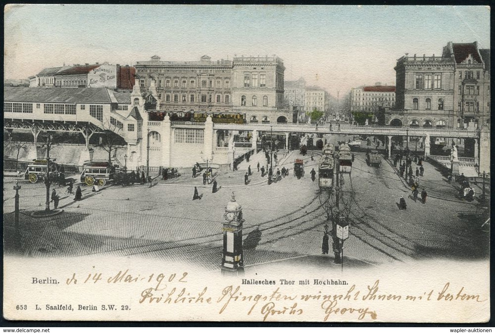 UNTERGRUNDBAHN /U-BAHN : Berlin-Kreuzberg 1902/07 U-Bahnhof Hallesches Tor, 6 Verschiedene S/w.-Foto-Ak. , Alle Gebr. - Eisenbahnen