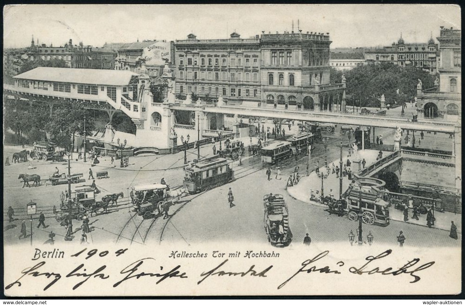 UNTERGRUNDBAHN /U-BAHN : Berlin-Kreuzberg 1902/07 U-Bahnhof Hallesches Tor, 6 Verschiedene S/w.-Foto-Ak. , Alle Gebr. - Trains