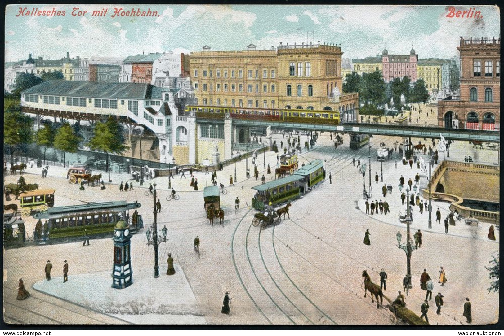 UNTERGRUNDBAHN /U-BAHN : Berlin-Kreuzberg 1905/15 U-Bahnhof Hallesches Tor, 10 Verschiedene Color-Foto-Ak. , Meist Gebr. - Trains
