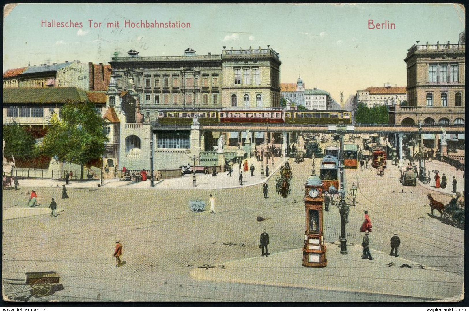 UNTERGRUNDBAHN /U-BAHN : Berlin-Kreuzberg 1905/15 U-Bahnhof Hallesches Tor, 10 Verschiedene Color-Foto-Ak. , Meist Gebr. - Trains