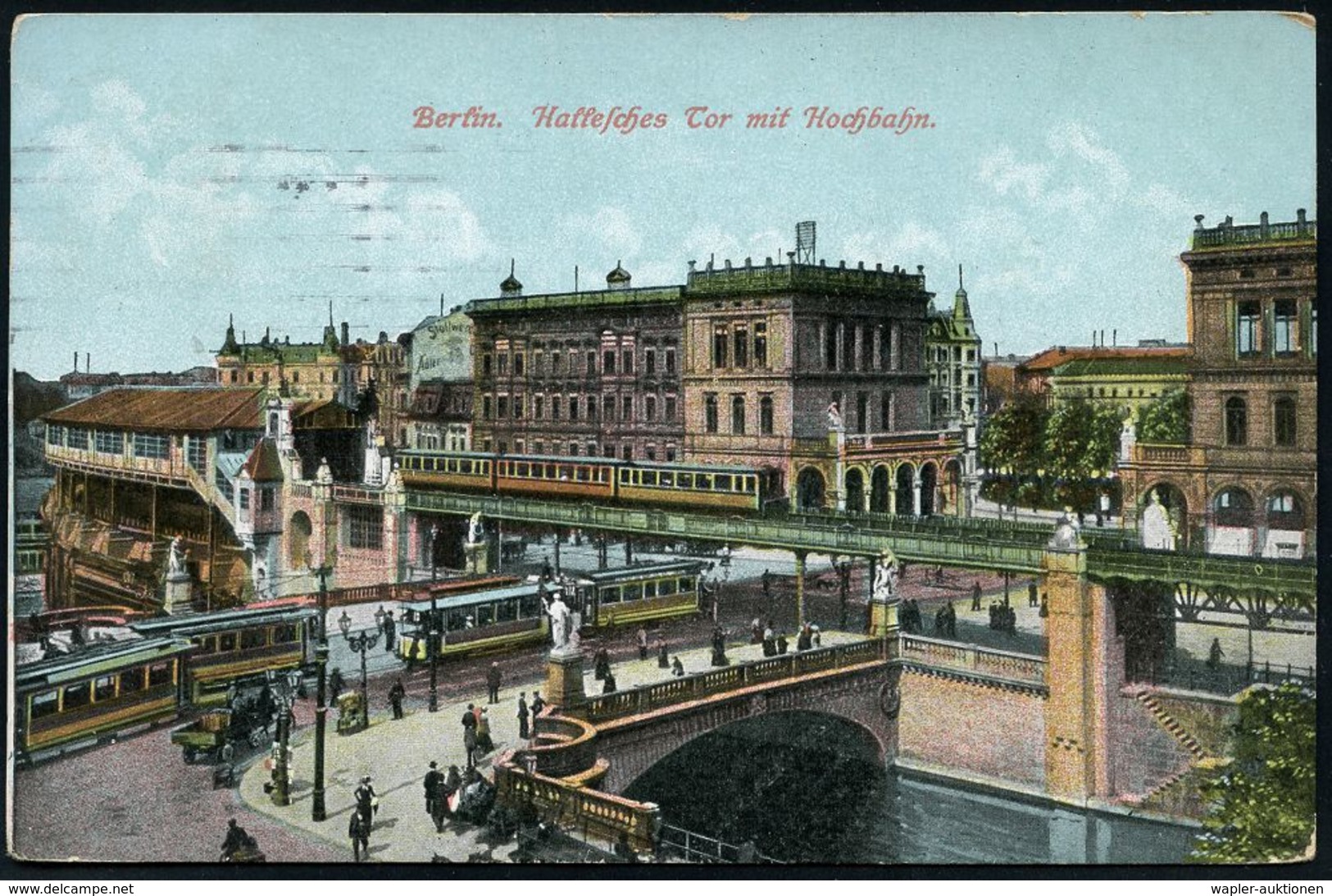 UNTERGRUNDBAHN /U-BAHN : Berlin-Kreuzberg 1905/15 U-Bahnhof Hallesches Tor, 10 verschiedene Color-Foto-Ak. , meist gebr.