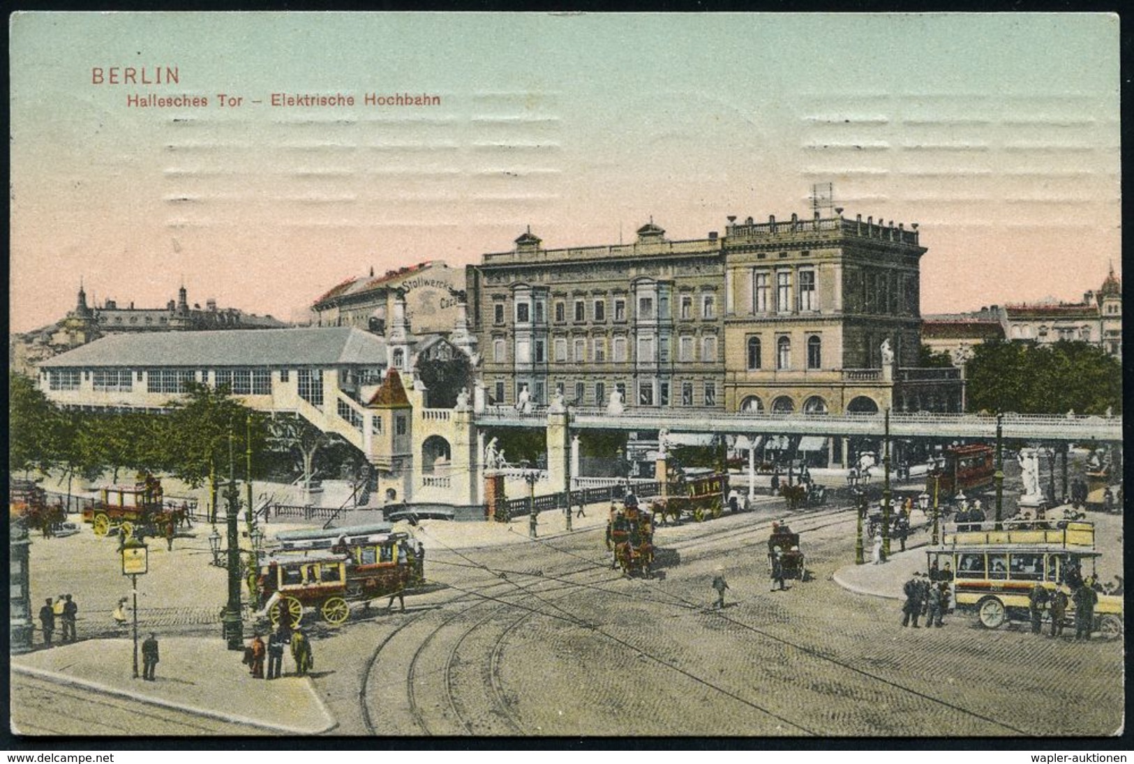 UNTERGRUNDBAHN /U-BAHN : Berlin-Kreuzberg 1905/15 U-Bahnhof Hallesches Tor, 10 verschiedene Color-Foto-Ak. , meist gebr.