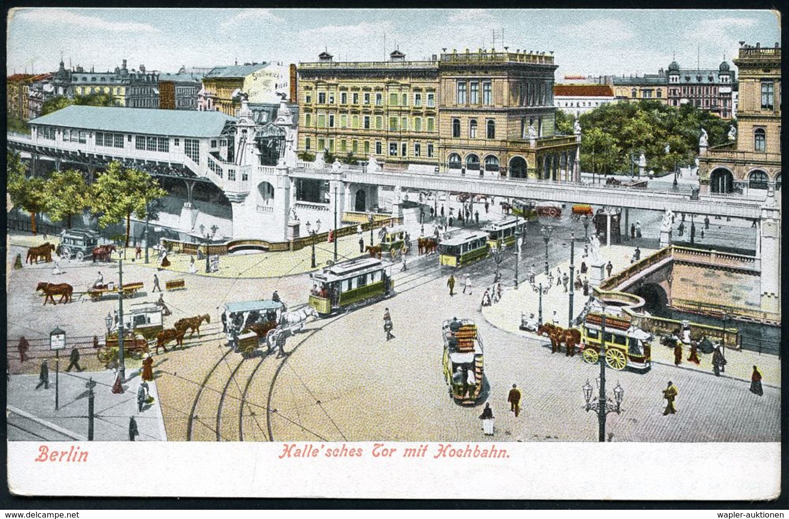 UNTERGRUNDBAHN /U-BAHN : Berlin-Kreuzberg 1905/15 U-Bahnhof Hallesches Tor, 10 verschiedene Color-Foto-Ak. , meist gebr.