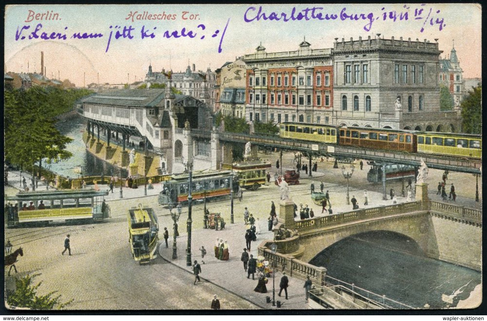 UNTERGRUNDBAHN /U-BAHN : Berlin-Kreuzberg 1905/15 U-Bahnhof Hallesches Tor, 10 verschiedene Color-Foto-Ak. , meist gebr.