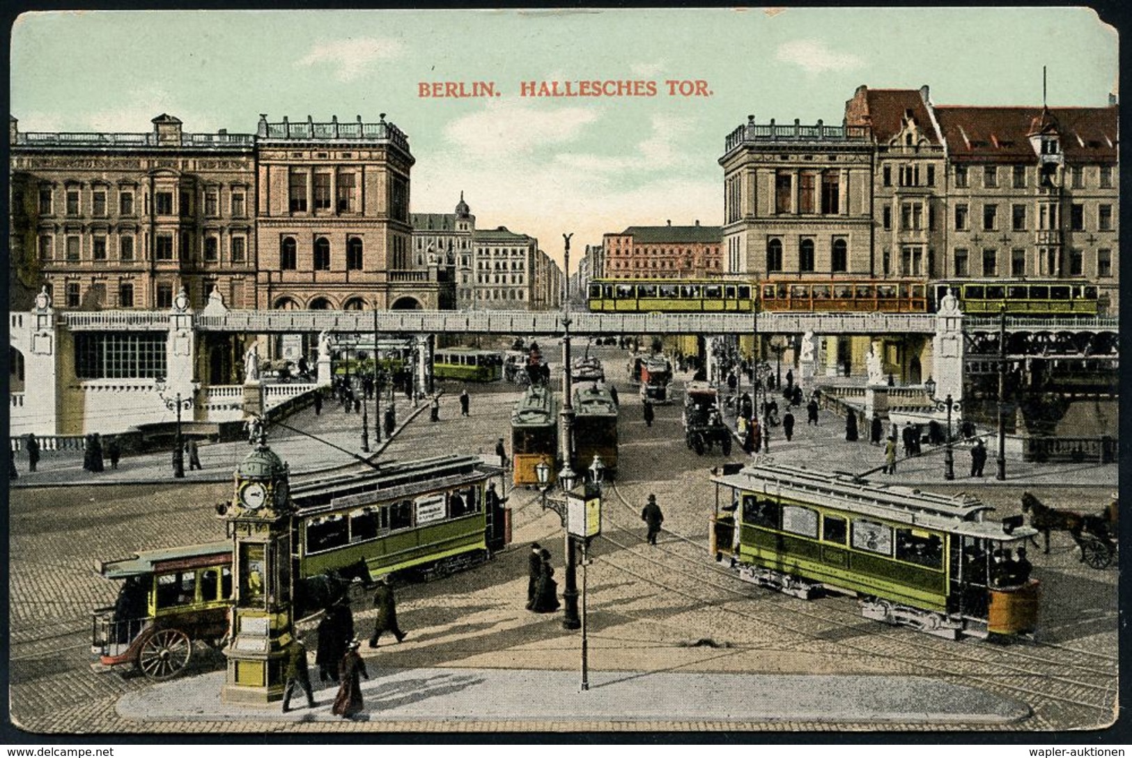 UNTERGRUNDBAHN /U-BAHN : Berlin-Kreuzberg 1907/11 U-Bahnhof Hallesches Tor, 10 Verschiedene Color-Foto-Ak. , Meist Gebr. - Treinen