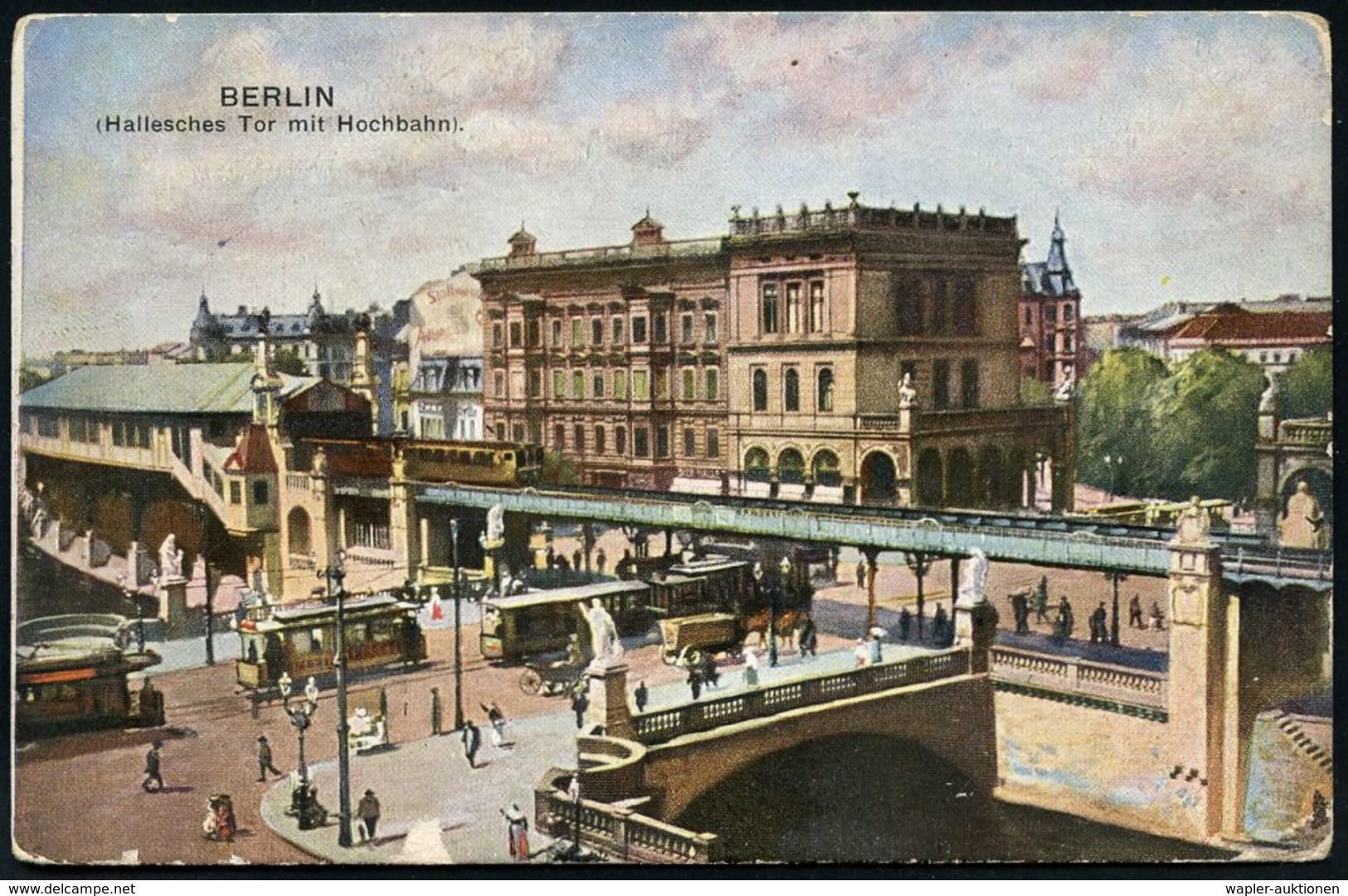 UNTERGRUNDBAHN /U-BAHN : Berlin-Kreuzberg 1907/11 U-Bahnhof Hallesches Tor, 10 Verschiedene Color-Foto-Ak. , Meist Gebr. - Treinen