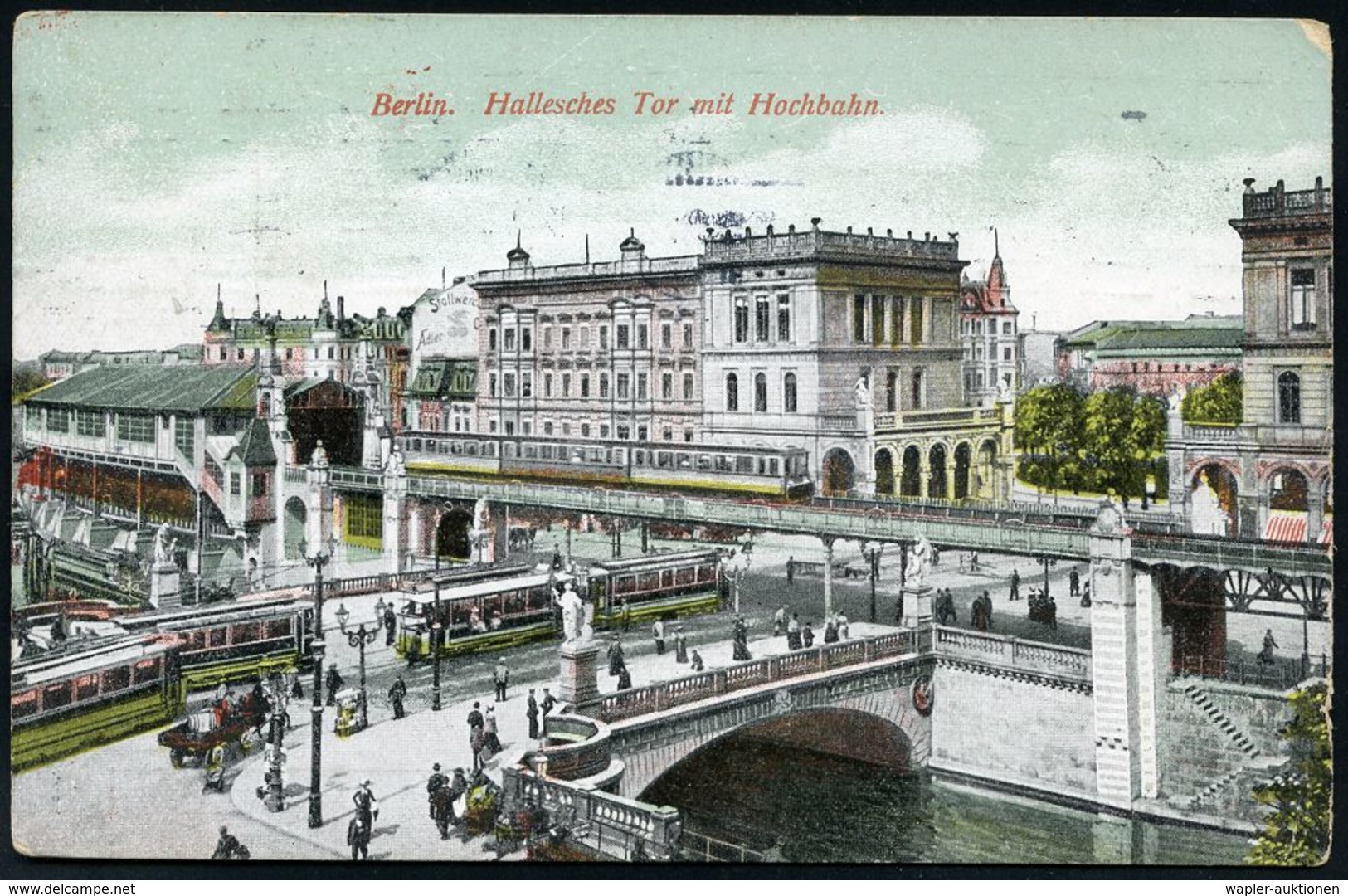 UNTERGRUNDBAHN /U-BAHN : Berlin-Kreuzberg 1907/11 U-Bahnhof Hallesches Tor, 10 Verschiedene Color-Foto-Ak. , Meist Gebr. - Treinen