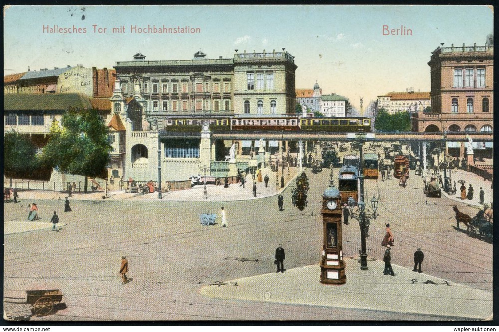 UNTERGRUNDBAHN /U-BAHN : Berlin-Kreuzberg 1907/11 U-Bahnhof Hallesches Tor, 10 Verschiedene Color-Foto-Ak. , Meist Gebr. - Trains