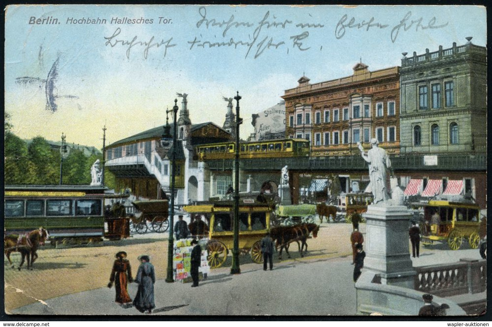 UNTERGRUNDBAHN /U-BAHN : Berlin-Kreuzberg 1907/11 U-Bahnhof Hallesches Tor, 10 Verschiedene Color-Foto-Ak. , Meist Gebr. - Treni