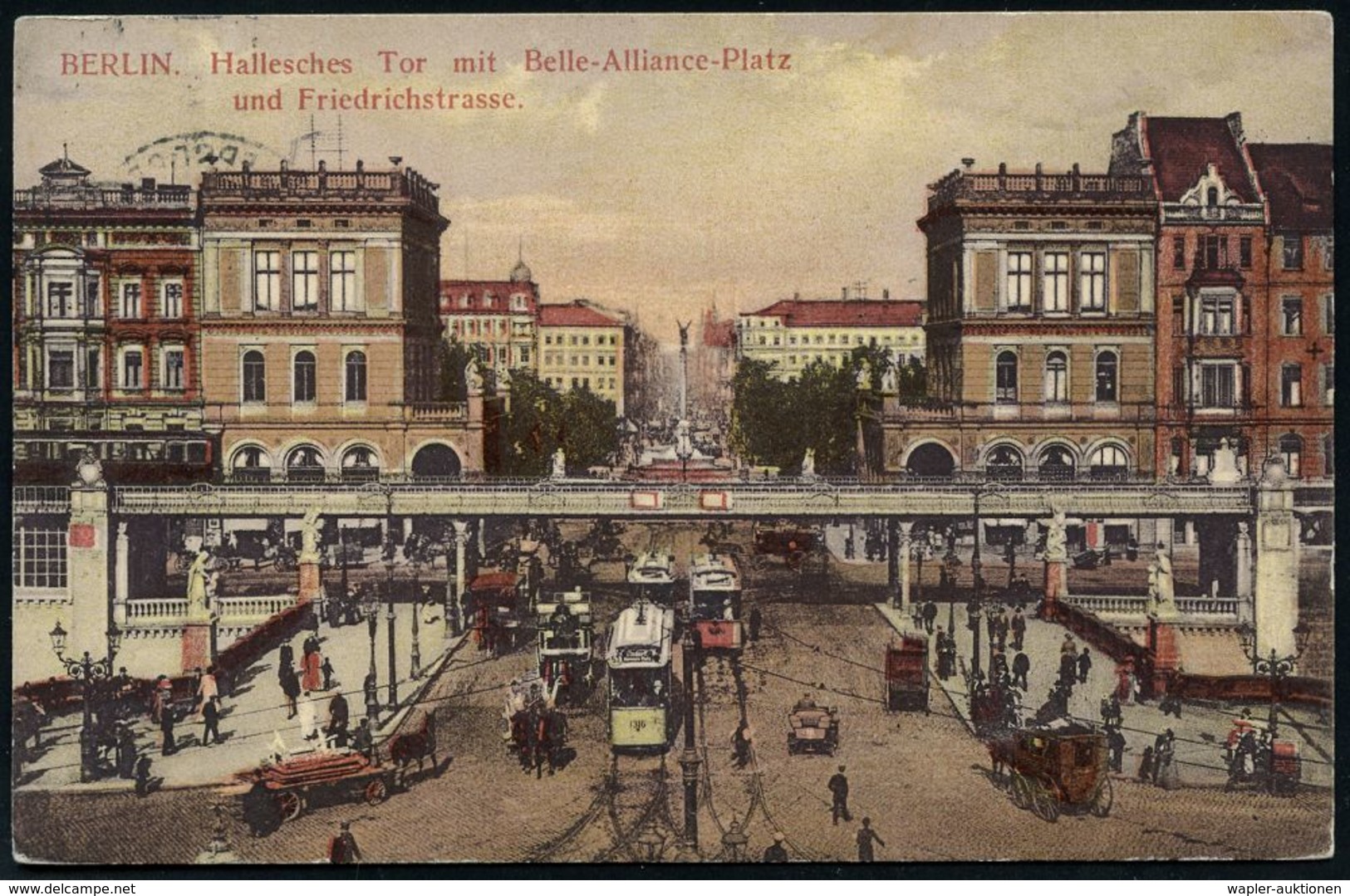 UNTERGRUNDBAHN /U-BAHN : Berlin-Kreuzberg 1908/20 U-Bahnhof Hallesches Tor, 9 Verschiedene Color-Foto-Ak. , Meist Gebr., - Treni