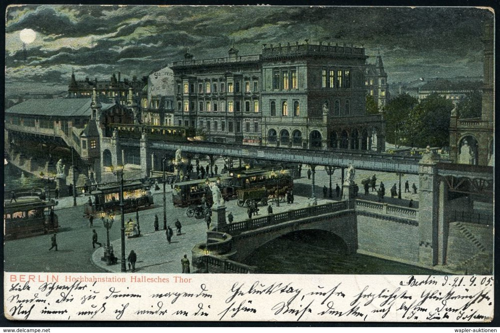 UNTERGRUNDBAHN /U-BAHN : Berlin-Kreuzberg 1908/20 U-Bahnhof Hallesches Tor, 9 verschiedene Color-Foto-Ak. , meist gebr.,
