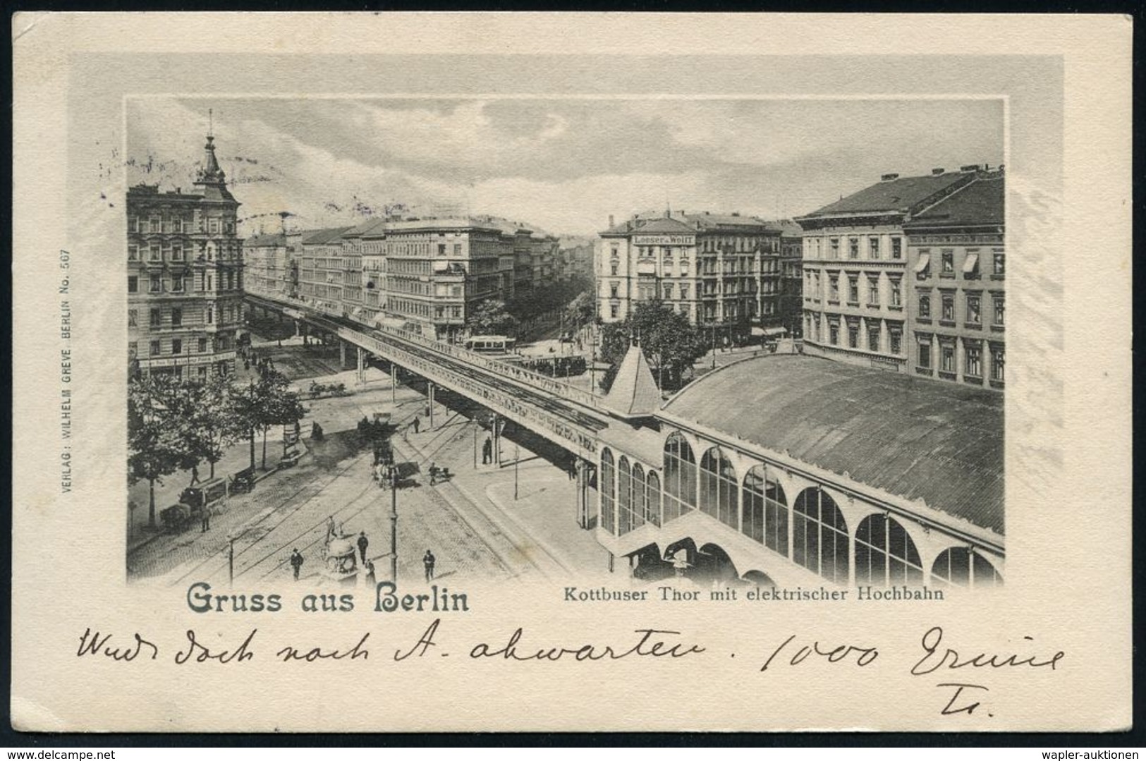 UNTERGRUNDBAHN /U-BAHN : Berlin-Kreuzberg 1902/11 U-Bahnhof Cottbuser Tor, 8 Verschiedene S/w.- U. Color-Foto-Ak. , Meis - Treni