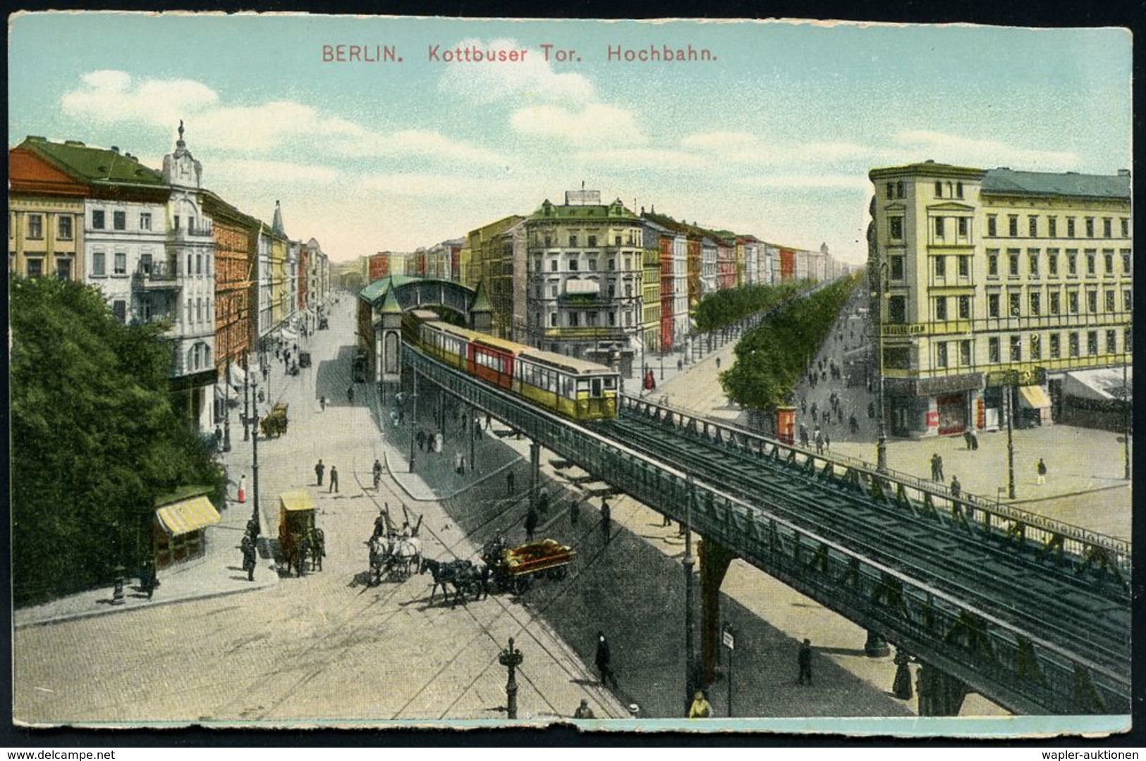 UNTERGRUNDBAHN /U-BAHN : Berlin-Kreuzberg 1902/11 U-Bahnhof Cottbuser Tor, 8 Verschiedene S/w.- U. Color-Foto-Ak. , Meis - Treni