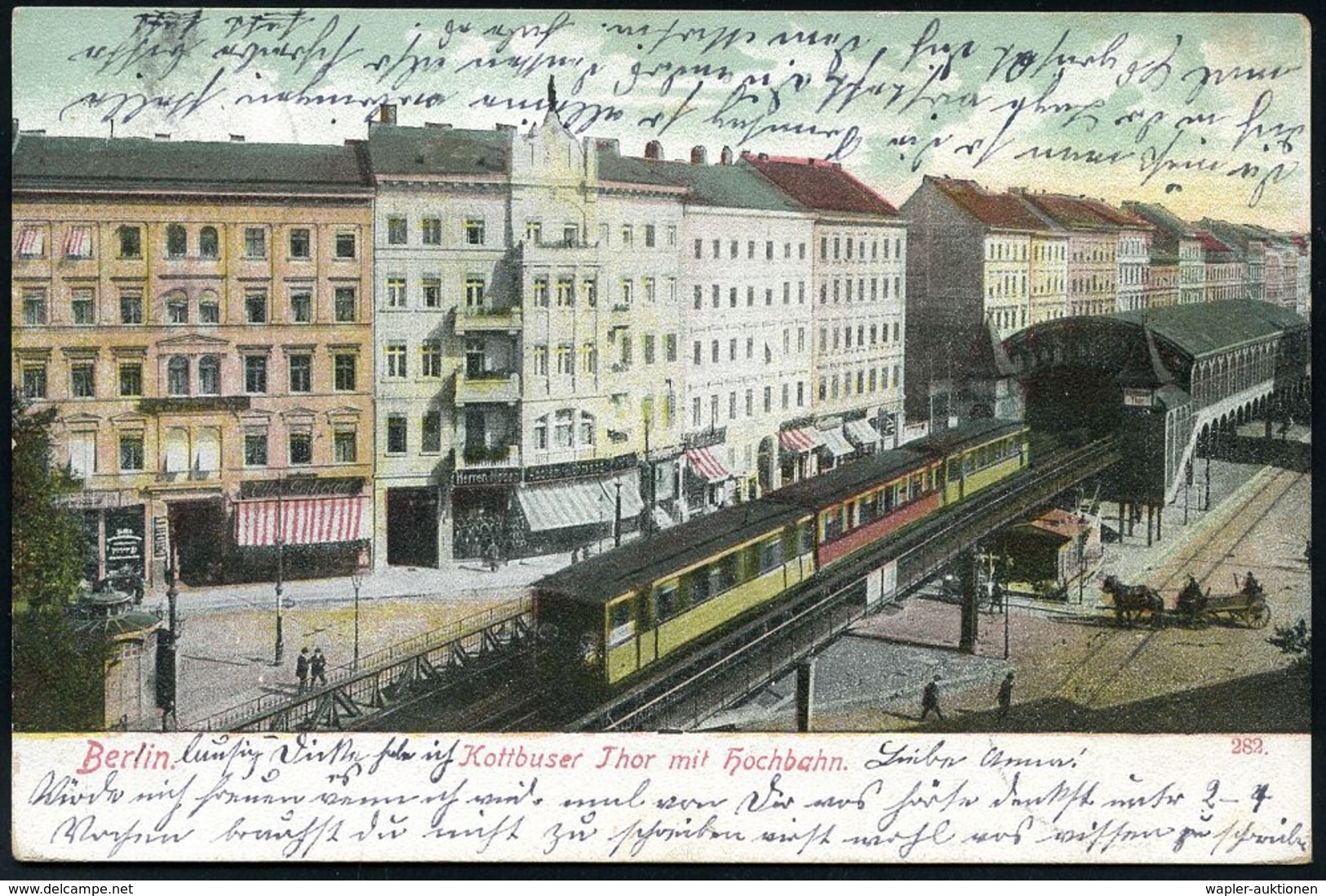 UNTERGRUNDBAHN /U-BAHN : Berlin-Kreuzberg 1902/11 U-Bahnhof Cottbuser Tor, 8 Verschiedene S/w.- U. Color-Foto-Ak. , Meis - Treni