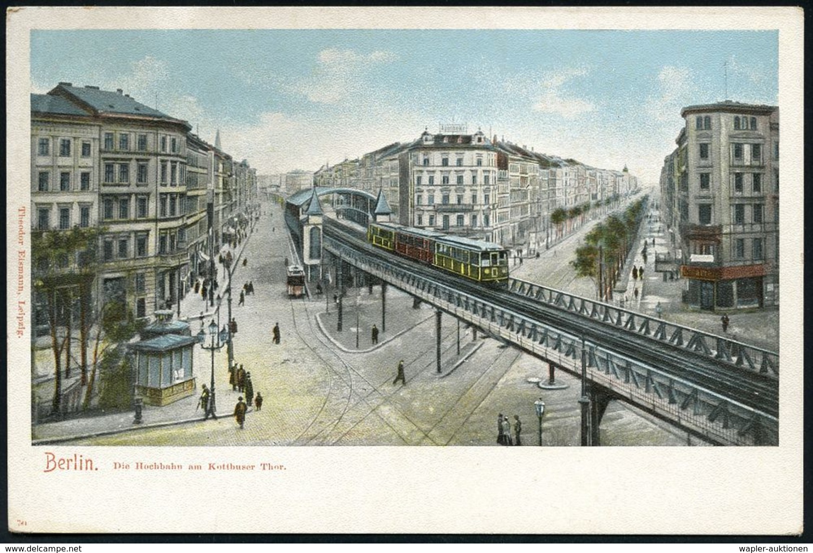 UNTERGRUNDBAHN /U-BAHN : Berlin-Kreuzberg 1902/11 U-Bahnhof Cottbuser Tor, 8 verschiedene s/w.- u. Color-Foto-Ak. , meis