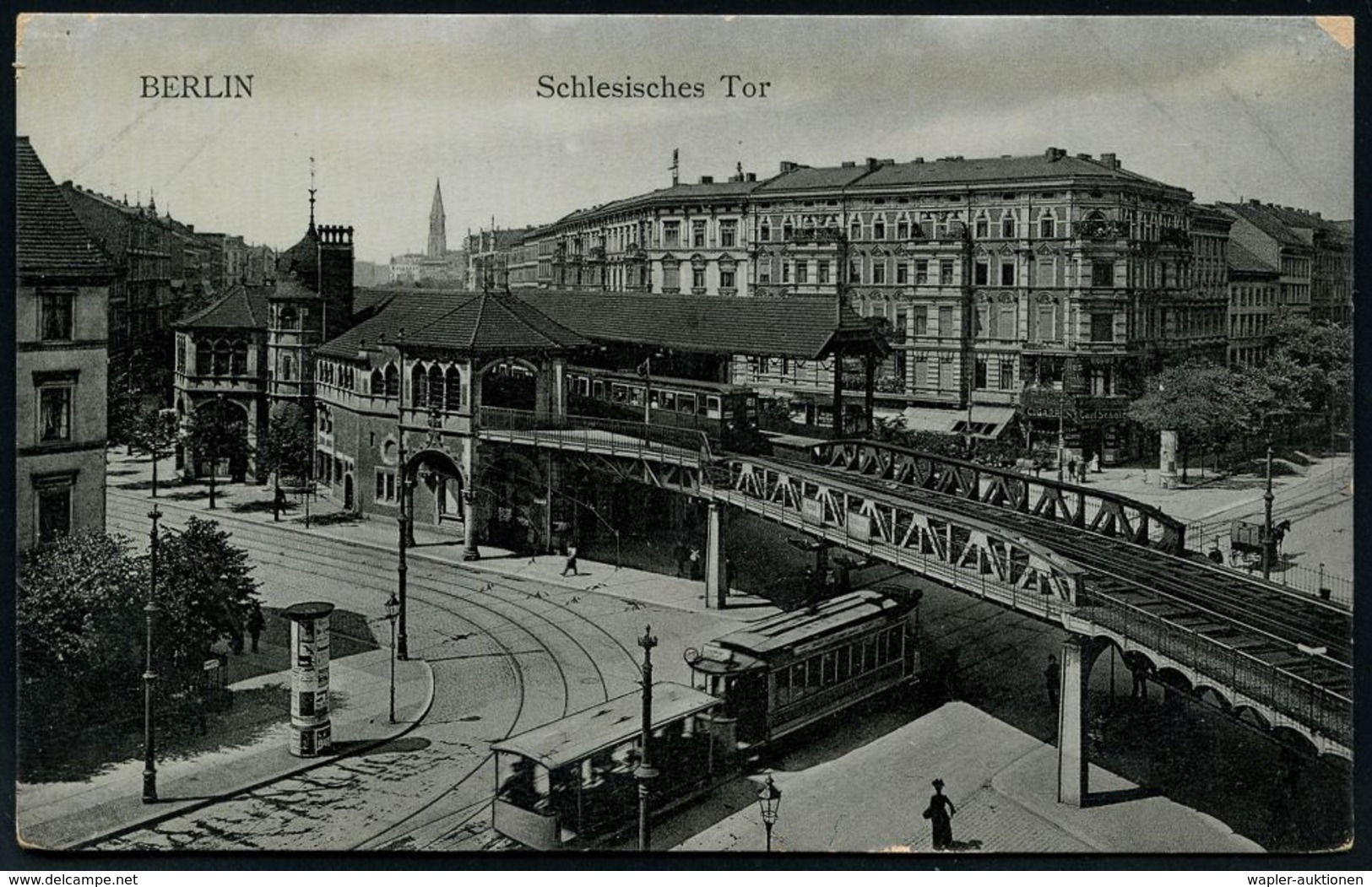 UNTERGRUNDBAHN /U-BAHN : Berlin-Kreuzberg 1902/22 U-Bahnhof Schlesisches Tor, 5 Verschiedene S/w.- U. Color-Ak. , Meist  - Treni