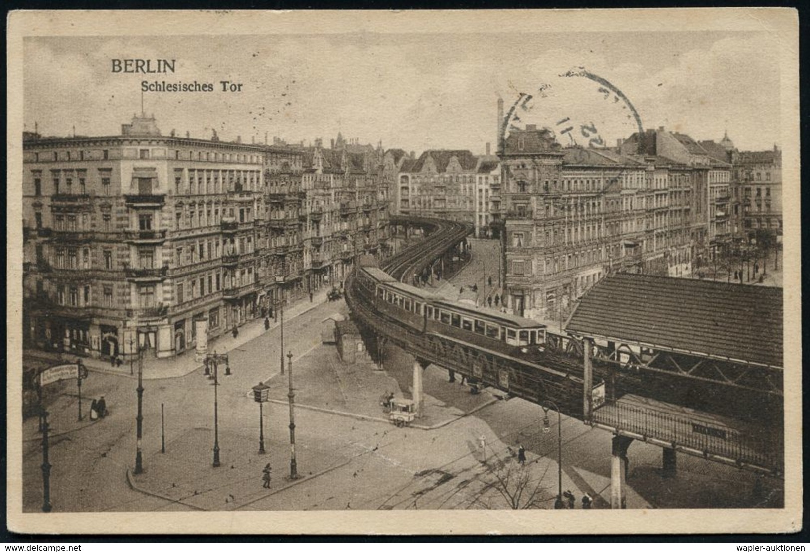 UNTERGRUNDBAHN /U-BAHN : Berlin-Kreuzberg 1902/22 U-Bahnhof Schlesisches Tor, 5 Verschiedene S/w.- U. Color-Ak. , Meist  - Eisenbahnen