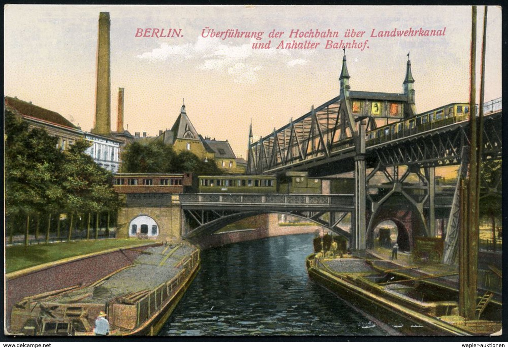 UNTERGRUNDBAHN /U-BAHN : Berlin-Kreuzberg 1905/19 U-Bahn Landwehrkanal/Anhalter Bhf., 14 Verschiedene Color-Foto-Ak. , M - Treni