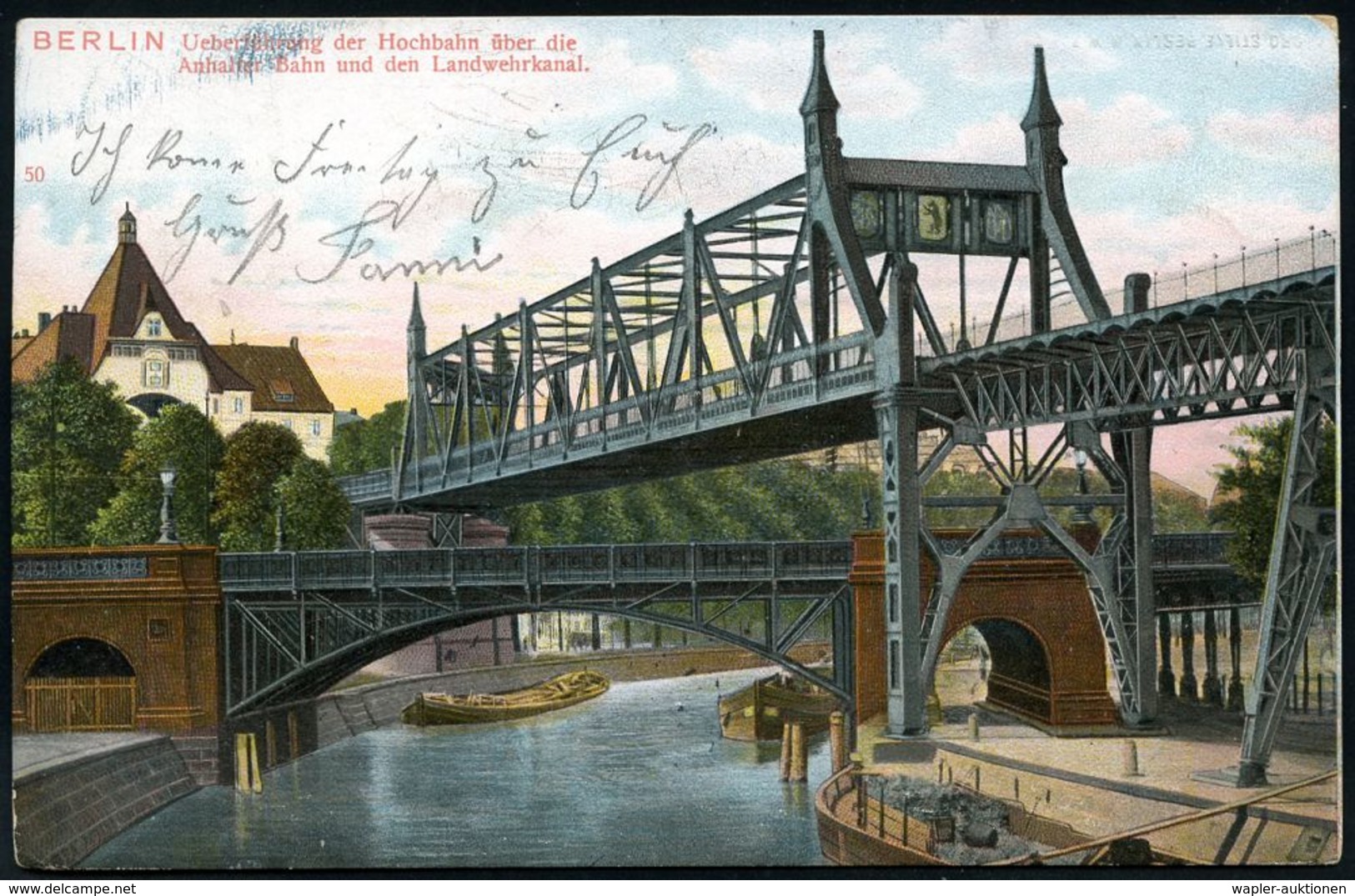 UNTERGRUNDBAHN /U-BAHN : Berlin-Kreuzberg 1905/19 U-Bahn Landwehrkanal/Anhalter Bhf., 14 Verschiedene Color-Foto-Ak. , M - Treni