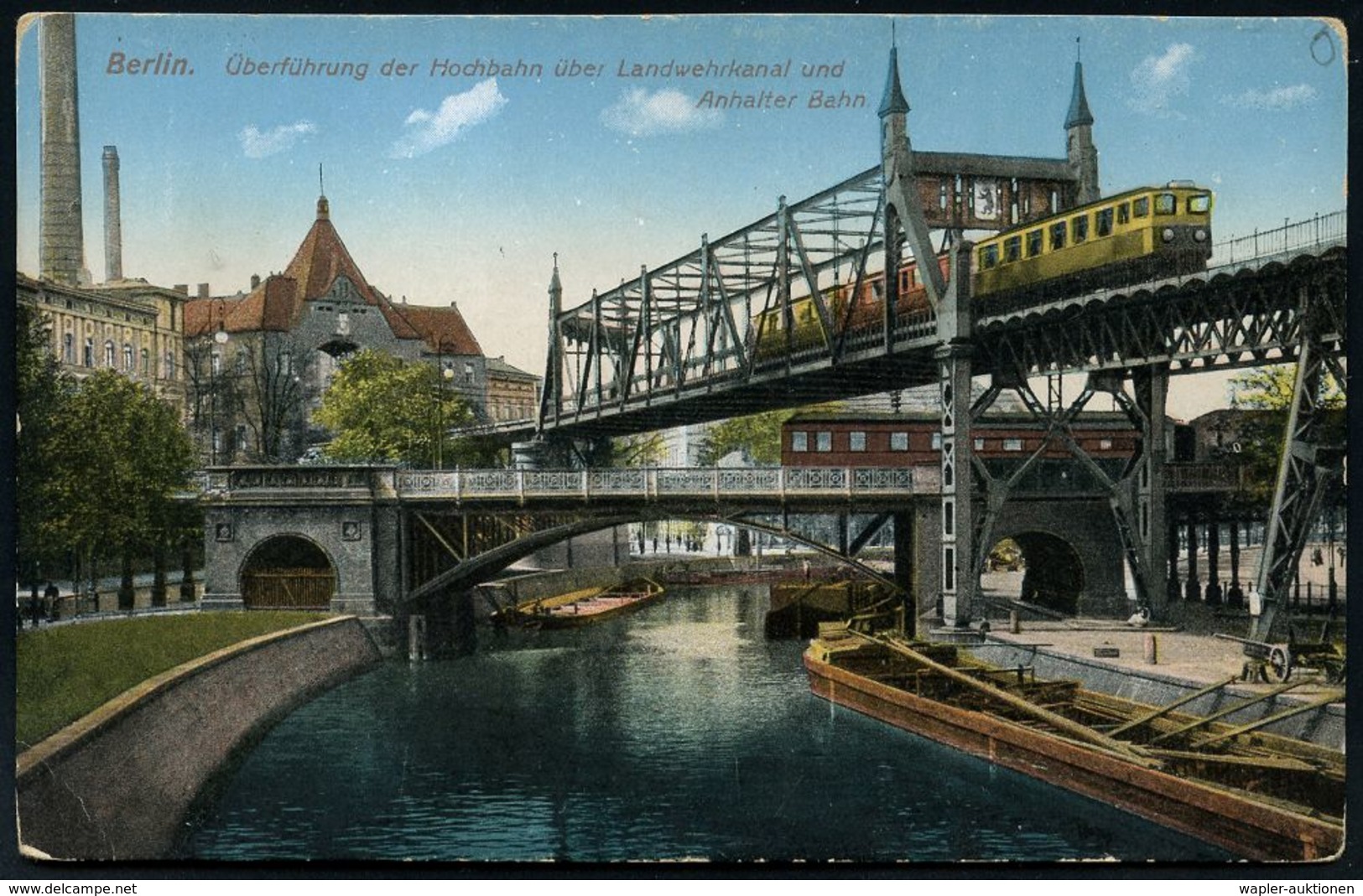 UNTERGRUNDBAHN /U-BAHN : Berlin-Kreuzberg 1905/19 U-Bahn Landwehrkanal/Anhalter Bhf., 14 Verschiedene Color-Foto-Ak. , M - Treni