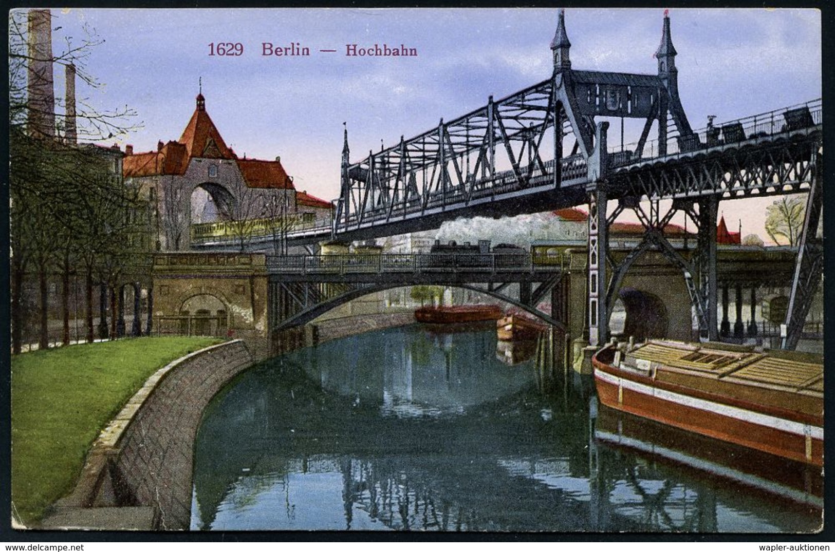 UNTERGRUNDBAHN /U-BAHN : Berlin-Kreuzberg 1905/19 U-Bahn Landwehrkanal/Anhalter Bhf., 14 verschiedene Color-Foto-Ak. , m